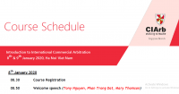 Introduction to International Commercial Arbitration 8th & 9th January 2020, Hanoi - Vietnam